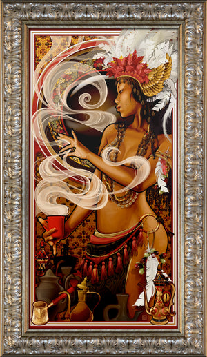 "Goddess of Coffee" Giclee (Nude Variant Available)