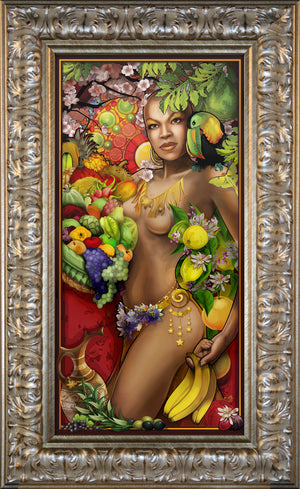 "Goddess of Fruit" Giclee (Nude Variant Available)