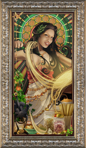 "Goddess of Pasta" Giclee (Nude Variant Available)