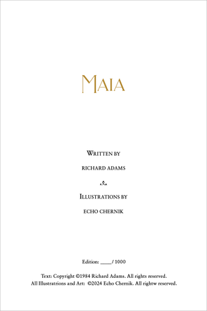 "Maia" The Official Illustrated Edition (Patron's Only)