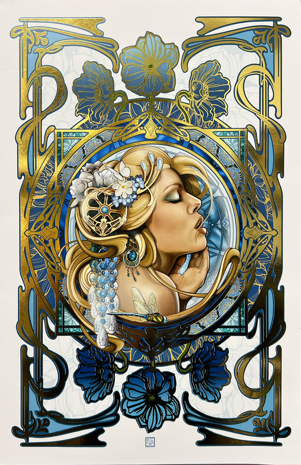"Maia: Art Nouveau Cover" - Foil Print