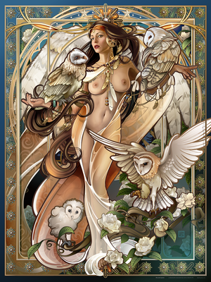 "Owl Queen" Fine Art Paper