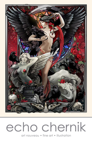 "Raven Queen" Fine Art Paper