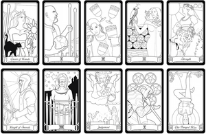 SPECIAL! Three (3) Color Your Own Tarot Decks